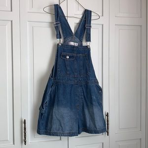 Denim Overall Shorts